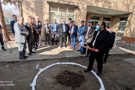 آیین کلنگ زنی چهار پروزه عمرانی ، بهداشتی -درمانی در شهرستان لنجان