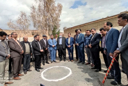 آیین کلنگ زنی چهار پروزه عمرانی ، بهداشتی -درمانی در شهرستان لنجان