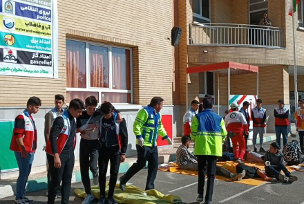 بیست و پنجمین مانور سراسری زلزله و ایمنی در لنجان